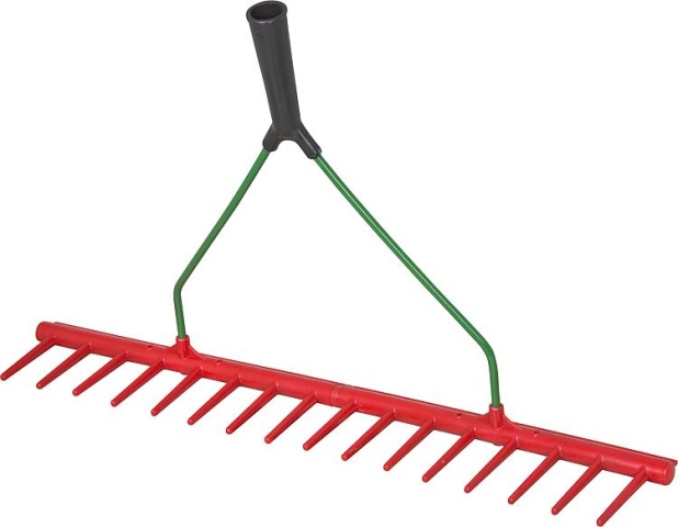 Ideal Spade Plastic Rake 16 straight tines, one-sided 640mm, without handle 66440140 NEW