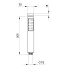 Hand shower Etalka angular 1 spray chrome 4872 NEW