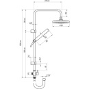 Evenes douchesysteem Waikato handdouche + d190 mm hoofddouche Nieuw