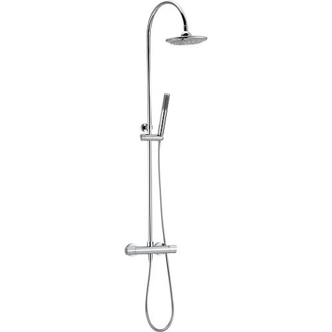 Evenes shower system Rhodos + thermost. Hand shower + d 200 mm overhead shower New