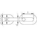 Edelstahlkette A4 kurzgliedrig, ø 5,0 mm, Länge: 50 m 76645 NEU