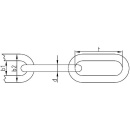 Edelstahlkette A4 langgliedrig, ø 5,0 mm, Länge: 50 m 76345 NEU