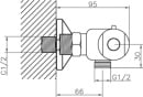 Evenes thermostatische douchemengkraan AP Patmos, verchroomd Projectie 95 mm Nieuw