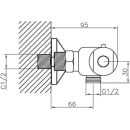 Evenes thermostatische douchemengkraan AP Patmos, verchroomd Projectie 95 mm Nieuw