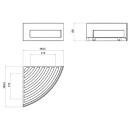 emco hoekkorfsysteem 2 chroom, onzichtbare bevestiging, BxHxD: 184,5x80x184,5mm NIEUW