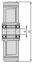 Blickle heavy duty wheel polyurethane/aluminium ALTH 200/20K,max. load 800kg, wheel-Ø 200mm,axle hole-Ø 20mm ALTH 200/20K NEW