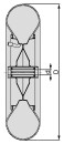 Blickle Luftreifen mit Rillenprofil P 401/20-90R,Tragfähigkeit 250kg, Rad-Ø 400mm,Achsloch-Ø 20mm P 401/20-90R NEU