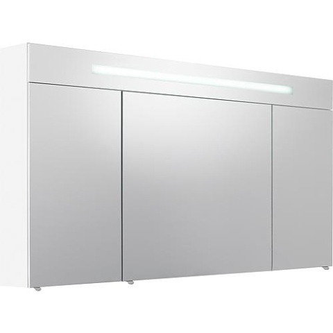 Armario con espejo c. bel. embellecedor blanco mate 3 puertas 1200x740x160 mm S512/5BN1 NUEVO