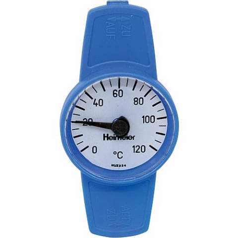 HEIMEIER Thermometer zu Globo- Kugelhahn blau zum Nachrüsten für DN40-50 0600-07.380 NEU