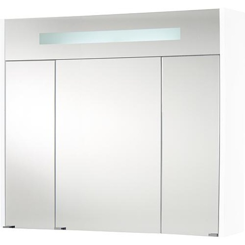 evenes Armoire de toilette avec bandeau blanc brillant 3 portes 850x750x188 mm NEUF