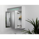 evenes Armoire de toilette avec bandeau blanc brillant 3 portes 850x750x188 mm NEUF