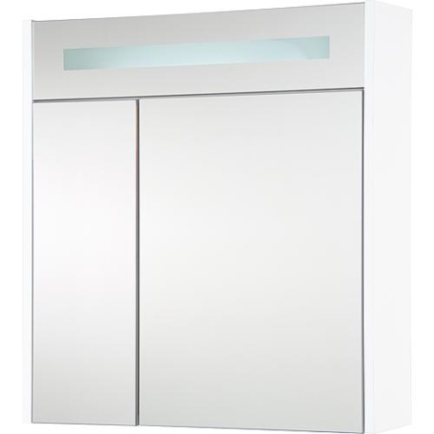 Evenes armoire de toilette avec garniture blanche brillante 2 portes 700x750x188mm Nouveau