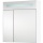 Evenes armoire de toilette avec garniture blanche brillante 2 portes 700x750x188mm Nouveau