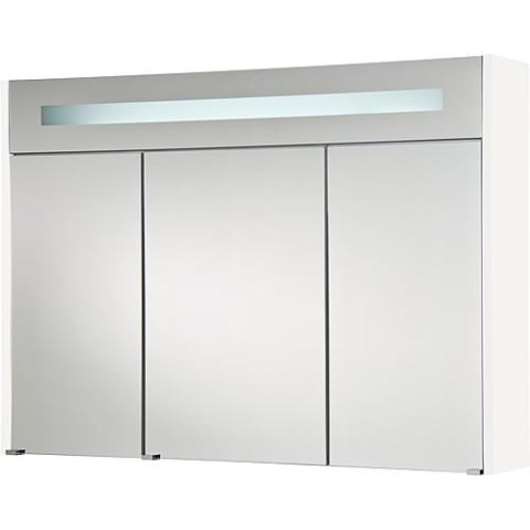 evenes Armoire de toilette avec bandeau blanc brillant 3 portes 1050x750x188 mm NEUF