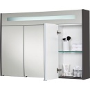 evenes Armoire de toilette avec bandeau blanc brillant 3 portes 1050x750x188 mm NEUF