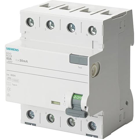 Siemens RCD, 4-pole, type F, 40A, 30mA, 5SV3344-3 5SV3344-3 NEW