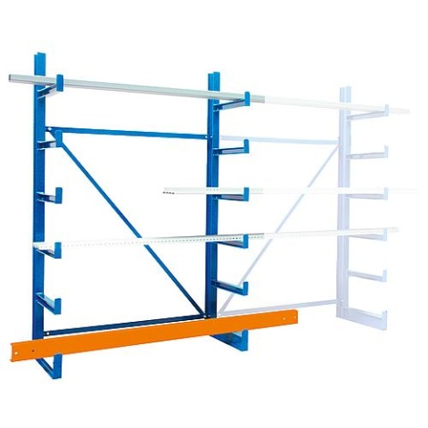 REGALWERK Kragarmgrundregal einseitig mit 6 Ebenen, 2000x1250x620mm, Feldlast 1200Kg B6-60101-50 NEU