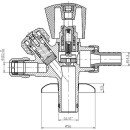 Kombi Eckventil 1/2 selbstdichtend matt verchromt PA-(schwer) NEU