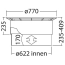 INTEWA Teleskopsegment ET-TS-BG inkl. begehbarem Deckel 110006 NEU