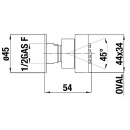 Evenes Seitenbrause OVAL GOM brause DN15(1/2)IG, 1-Strahl, Messing verchr. NEU