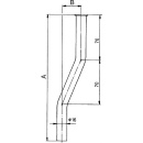 Tube de chasse Benkiser chromé 300mm droit, pour urinoir 6005078 NEUF