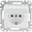 merten Schuko socket outlet with hinged cover, System M,...