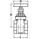 Rastelli socket gate valve made of gunmetal PN 16 2inside...