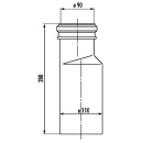 abusanitair WC-Anschlussstück DN90/110 gerade NEU