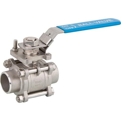 3-piece welding ball valve made of stainless steel material 1.4408 PN 64/401/2 type A-641 T New