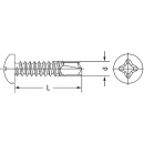 Vis autoforeuse à tête bombée, forme M, DIN7504, A2, 4,8x19mm, acier inoxydable, UE = 1000 pièces 75042M48 19 NEUF