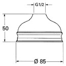 Głowica prysznicowa GROHE "Relexa", DN15 Głowica prysznicowa D=85mm, wysokość 50mm Blacha mosiężna 28404000 NOWOŚĆ