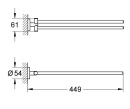 GROHE Portasciugamani Essentials a due bracci cromo...