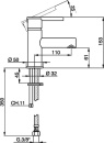 Mezclador lavabo Evelia Proyección 110 mm cromo TTP0051021 NUEVO