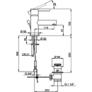 Mezclador lavabo Evelia Proyección 110 mm cromo TTP0051021 NUEVO