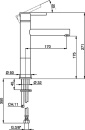 Wastafelmengkraan Evelia 170 mm projectie zonder afloop chroom TTP0354021 NIEUW