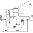 Opbouw badmengkraan Evelia Projection 170 mm chroom TTP0013021 NIEUW