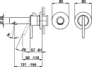 Miscelatore per lavabo a parete Evelia Sporgenza 155 mm con corpo a parete cromo TTP0251021 NUOVO