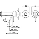 Miscelatore per lavabo a parete Evelia Sporgenza 155 mm con corpo a parete cromo TTP0251021 NUOVO