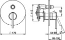 Mitigeur bain encastré Evelia rosace Ø : 170 mm chromé TTP3210121 NOUVEAU