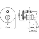 Mitigeur bain encastré Evelia rosace Ø : 170 mm chromé TTP3210121 NOUVEAU