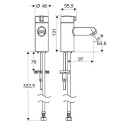 SCHELL Standventil Modus K HD-K Ausladung 97 mm chrom 21420699 NEU