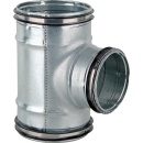 Ramal reducido NW150 x NW125 x NW150 galvanizado, con...