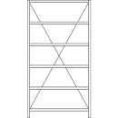 REGALWERK Bürogrundregal steckbar 5 Ordnerebenen,Feldlast 2000Kg, 2000x1005x600mm B3-55110-60 NEU