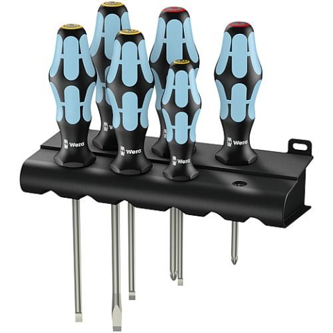 Wera Wera Screwdriver Set Stainless Steel+Rack 6-piece Slotted+Philips 5032060001 NEW