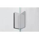 Evenes Inloop glazen douchescherm met wandbevestiging+stang rond, 880x2000x8mm gehard veiligheidsglas Nieuw