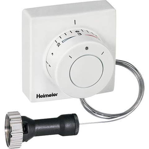 HEIMEIER Thermostat-Kopf F Ferneinsteller weiß, Kabilarrohrlänge 2m, 0-27°C NEU