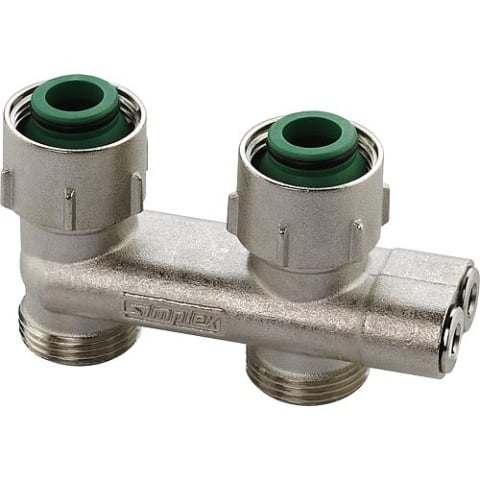 simplex Umlenkstück mit Absperrung Eckform für Anschluss an 3/4"" Eurokonus F10079WSB NEU