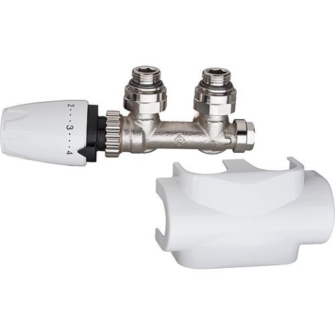 HEIMEIER Multilux valve set, incl. Designline cladding+thermostatic head DX, white NEW