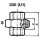 Hermann Schmidt malleable cast iron fitting galvanised No.330 Screw connection, flat sealing d = 3 New