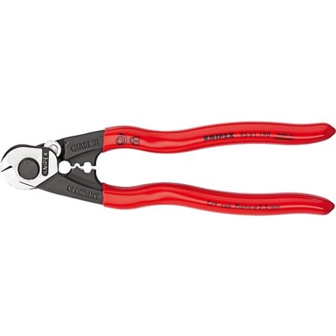 KNIPEX Cizalla para cable de acero pulida recubierta de plástico longitud 190mm 95 61 190 NUEVO